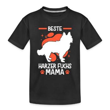 Beste Harzer Fuchs Mama Hütehund - Kinder Premium Bio T-Shirt - Schwarz - Vorne