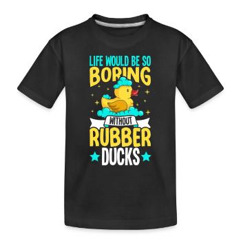 Canards en caoutchouc Canard Duck Lovers Salle de bain - T-shirt bio Premium Enfant - noir - Devant