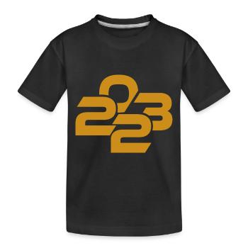 Happy New Year 2023 New Year's Eve Christmas - Kids' Premium Organic T-Shirt - black - Front