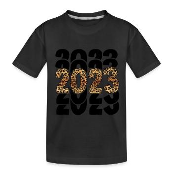 Happy New Year 2023 New Year's Eve Christmas - Kids' Premium Organic T-Shirt - black - Front