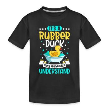 Canards en caoutchouc Canard Duck Lovers Salle de bain - T-shirt bio Premium Enfant - noir - Devant