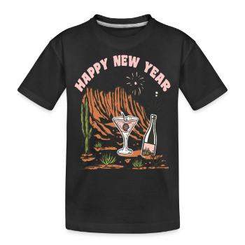 Happy New Year New Year's Eve New Year Christmas - Kids' Premium Organic T-Shirt - black - Front