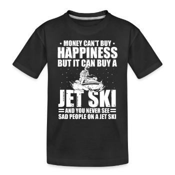 L’argent du jet ski n’achète pas déjà de la gaieté Jet Ski - T-shirt bio Premium Enfant - noir - Devant