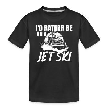 Plutôt être sur un jet ski extrême sport jet boat sport - T-shirt bio Premium Enfant - noir - Devant