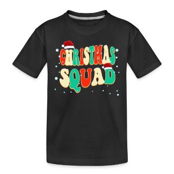 Cool Vintage Christmas Design Christmas Squad - Kids' Premium Organic T-Shirt - black - Front