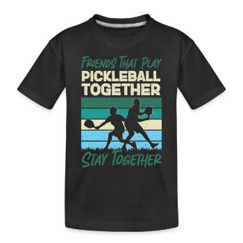 Pickleball Buddies Rétro Vintage - T-shirt bio Premium Enfant - noir - Devant