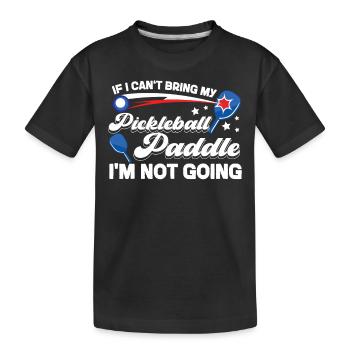 Pickleball si je ne peux pas apporter mon - T-shirt bio Premium Enfant - noir - Devant
