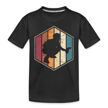 Receveurs de baseball vintage Receveur de baseball Softbal - T-shirt bio Premium Enfant - noir - Devant