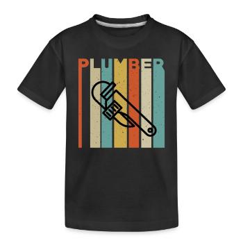 Plumber Pipe Tongs T-shirt - T-shirt bio Premium Enfant - noir - Devant