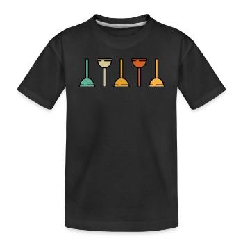 Toilettes à ventouse - T-shirt bio Premium Enfant - noir - Devant