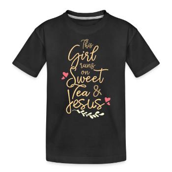 This Girl Us Sweet Tea & Jesus - T-shirt bio Premium Enfant - noir - Devant