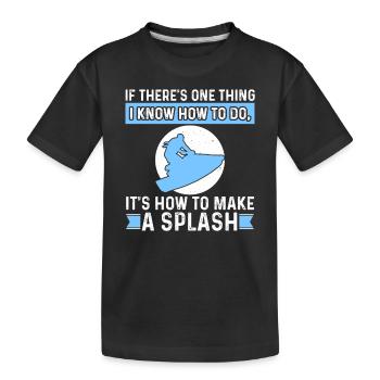 Jetski Jetboot Extremsport Know How To Make Splash - Kinder Premium Bio T-Shirt - Schwarz - Vorne