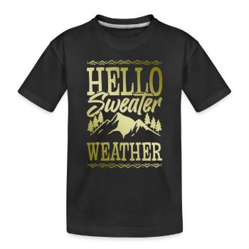 Bonjour Sweater Météo - T-shirt bio Premium Enfant - noir - Devant