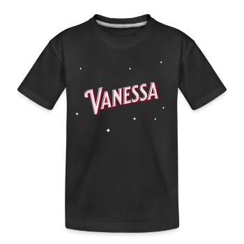 Vanessa Namen personalisiert - Kinder Premium Bio T-Shirt - Schwarz - Vorne
