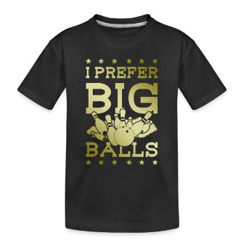 Grosses boules Bowling - T-shirt bio Premium Enfant - noir - Devant