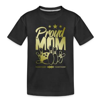 Bowling Mom - Kinder Premium Bio T-Shirt - Schwarz - Vorne