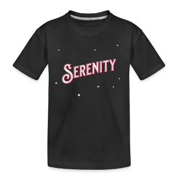 Serenity name personalized - Kids' Premium Organic T-Shirt - black - Front