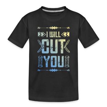 Barber friseur - Kinder Premium Bio T-Shirt - Schwarz - Vorne