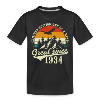One of a kind since 1934 - Kids' Premium Organic T-Shirt - black - Front