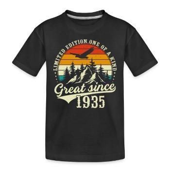 One of a kind since 1935 - Kids' Premium Organic T-Shirt - black - Front