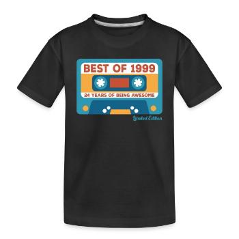 1999 Vintage Vintage Retro Geburtstagsgeschenk - Kinder Premium Bio T-Shirt - Schwarz - Vorne