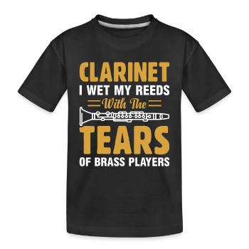 Clarinettiste Instrument de musique Clarinette musicale - T-shirt bio Premium Enfant - noir - Devant