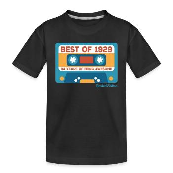 1929 Vintage Vintage Retro Birthday Gift - Kids' Premium Organic T-Shirt - black - Front