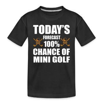 Golf miniature - T-shirt bio Premium Enfant - noir - Devant