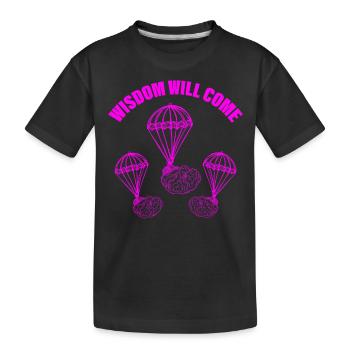 La sagesse du sarcasme devient un cerveau à venir Know-it-All - T-shirt bio Premium Enfant - noir - Devant