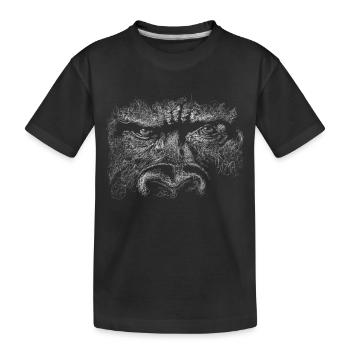 La vie des gorilles - T-shirt bio Premium Enfant - noir - Devant