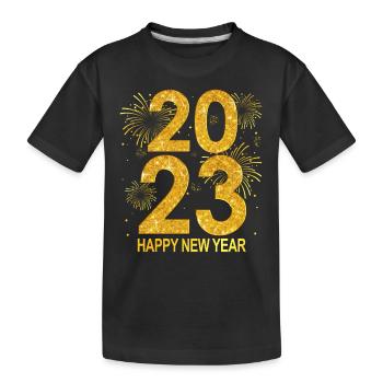 New Years Eve Party 2023 - 2023 New Year - Kids' Premium Organic T-Shirt - black - Front
