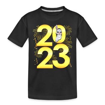 Countdown 2023 New Years Eve Party - New Year 202 - Kids' Premium Organic T-Shirt - black - Front