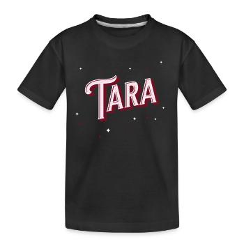 Nom Tara personnalisé - T-shirt bio Premium Enfant - noir - Devant
