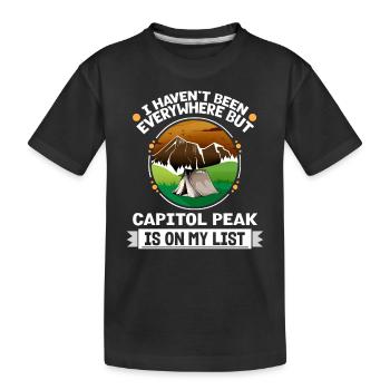 Capitol Peak Is On My List Hiking Camping Hiker - Kinder Premium Bio T-Shirt - Schwarz - Vorne
