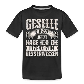 Geselle 2023 Gesellenprüfung - Kinder Premium Bio T-Shirt - Schwarz - Vorne