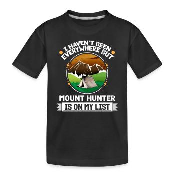 Mount Hunter est sur ma liste Randonner Camping Hiker - T-shirt bio Premium Enfant - noir - Devant