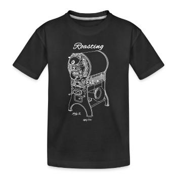 Roastery Coffee Beans Drawing Roasting Machine - T-shirt bio Premium Enfant - noir - Devant