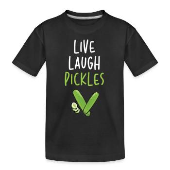 Cornichons de rire en direct - T-shirt bio Premium Enfant - noir - Devant