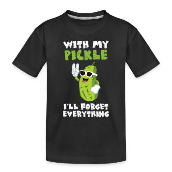 Avec mon cornichon malade oublier tout - T-shirt bio Premium Enfant - noir - Devant