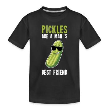 Pickles Are A Mans Best Friend - Kids' Premium Organic T-Shirt - black - Front