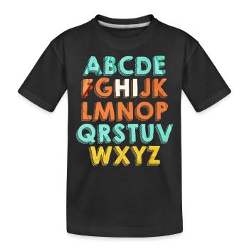 ABC Hello Kindergarten Back to School - T-shirt bio Premium Enfant - noir - Devant