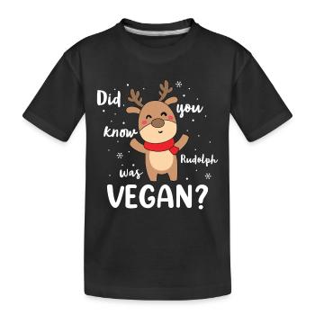 Saviez-vous que Rudolph était végétalien ? - T-shirt bio Premium Enfant - noir - Devant