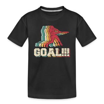 Retro Vintage Baseball Goal Funny Baseball Player - Kids' Premium Organic T-Shirt - black - Front