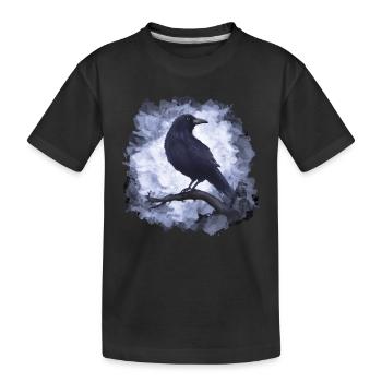 Raven Crow Goth - Kids' Premium Organic T-Shirt - black - Front