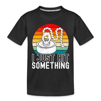 Magnet Fischer Magnet Fischen - Kinder Premium Bio T-Shirt - Schwarz - Vorne