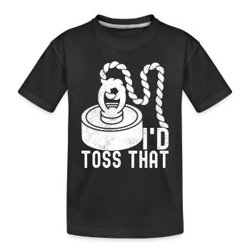 Magnet Fischer Magnet Fischen - Kinder Premium Bio T-Shirt - Schwarz - Vorne