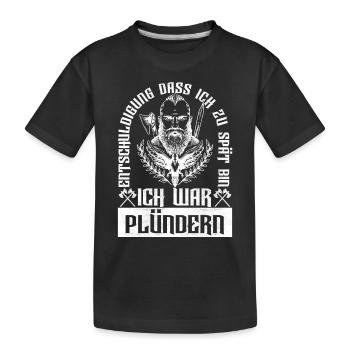 Wikinger Nordische Mythologie - Kinder Premium Bio T-Shirt - Schwarz - Vorne
