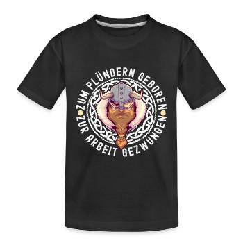 Wikinger Nordische Mythologie - Kinder Premium Bio T-Shirt - Schwarz - Vorne