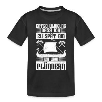 Wikinger Nordische Mythologie - Kinder Premium Bio T-Shirt - Schwarz - Vorne