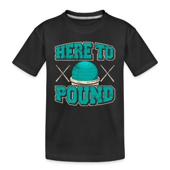 Cardio Drumming Pound Drum Sticks Fitness Class Gy - Kids' Premium Organic T-Shirt - black - Front